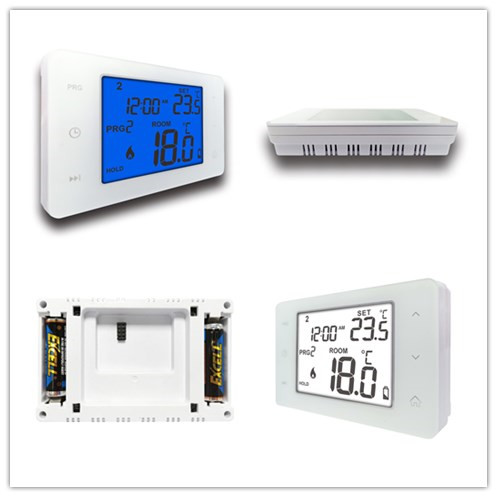 termóstato del sitio de la exhibición del LCD de la batería 2*AAA con control de la temperatura