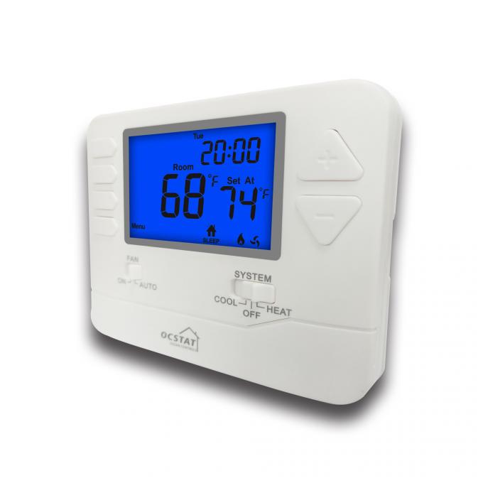 Ahorro de la energía heated de la retroiluminación azul del termóstato del piso del sitio de OCSTAT Digitaces