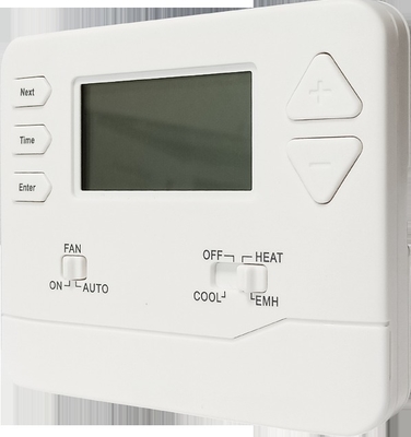 White Programmable Room Thermostat Powered by Battery for Precise Temperature Control