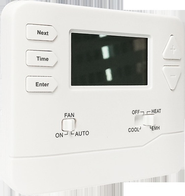 White Programmable Room Thermostat Powered by Battery for Precise Temperature Control