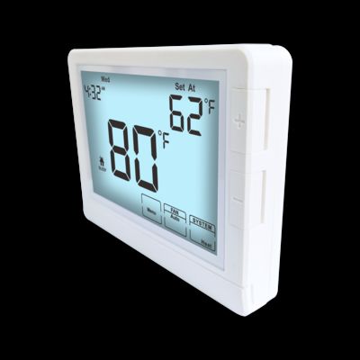 Coiiwsei  24V White Battery Operated 2 Heat 2 Cool Programmable Air Conditioning Home Thermostat HVAC STN7255