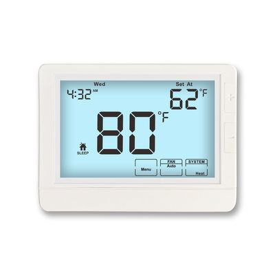 Coiiwsei  24V White Battery Operated 2 Heat 2 Cool Programmable Air Conditioning Home Thermostat HVAC STN7255