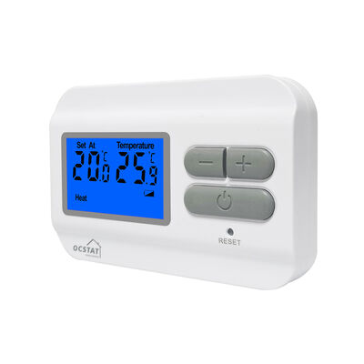 Conventional Or Boilers Wireless Room Non-programmable Thermostat Featuring Anti-flammable PC ABS Material and Approx 100m Transmission Distance for Heating Systems