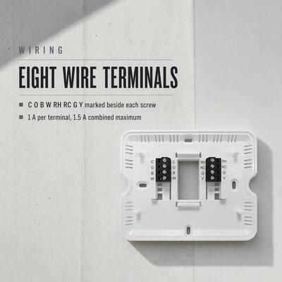 24V Batteries-operated 1 Heat 1 cool Wired Room 7 Day Programmable Touch Screen Thermostat For HVAC Control