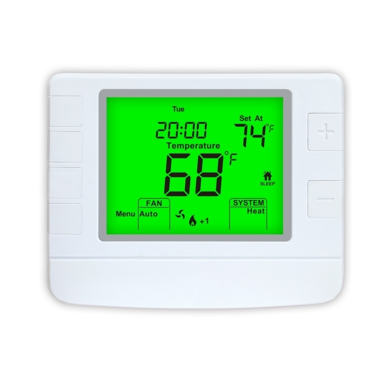 HEAT System Operation 7 Day Programmable Thermostat with Large LCD Display and User-Friendly Programming