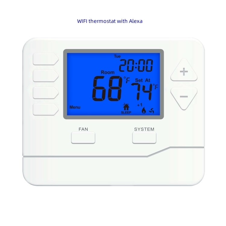 Riseem 7 Day Programming Air Source Heat Pump Smart Thermostat W2 Terminal Designations for Optimal Comfort and Energy Savings