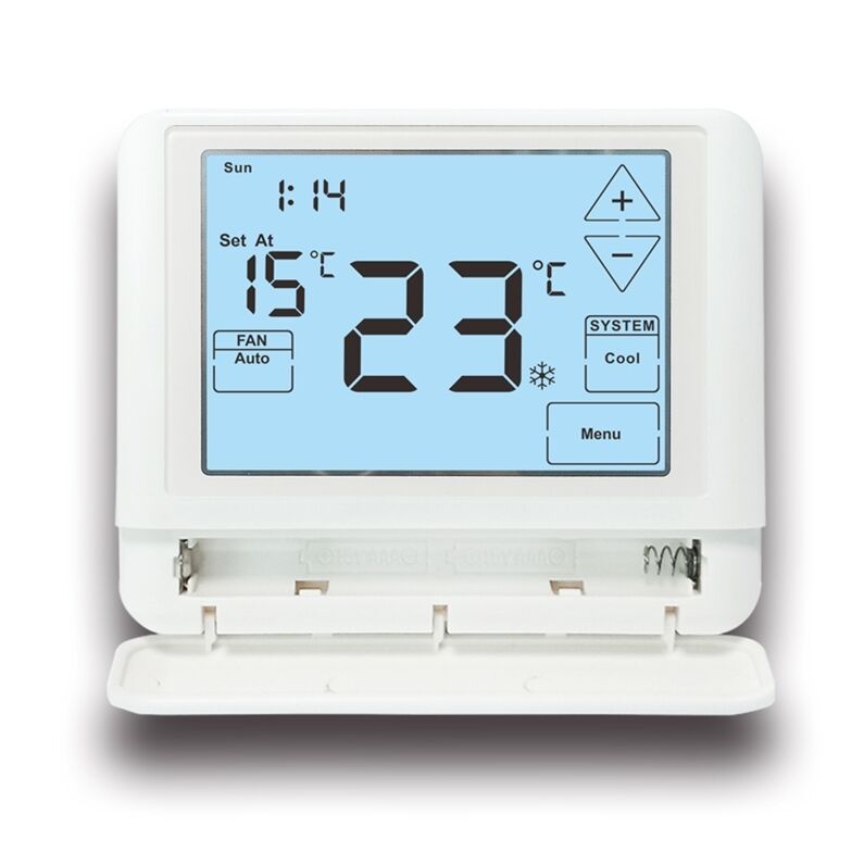Digital HVAC Programmable Thermostat Electronic Room 24V LCD Battery Thermostat Offering Backlight Color White Blue Green and Temperature Control Ranges 44°F to 90°F 7°C to 32°C for Climate Solutions