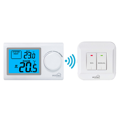 Riseem Control de temperatura inalámbrico no programable calefacción y refrigeración termostato de habitación bimetal