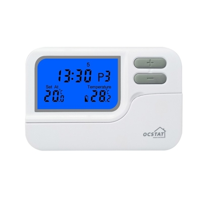 Termostato programable de 7 días con retroiluminación azul para calefacción del hogar