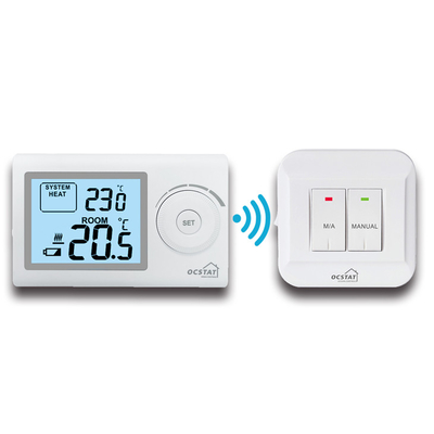 Riseem Inalámbrico no programable Digital RF térmostat de la habitación, termostat de la caldera