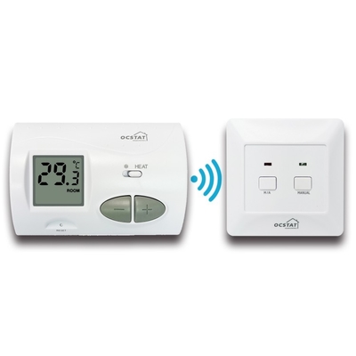 Control de temperatura de subida de temperatura con pantalla LCD digital termostato con indicador del sistema LED