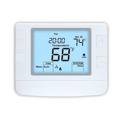 Riseem Ajuste de calefacción y refrigeración Pantalla LCD Sala digital 24V Menú de termostato controlado Programable