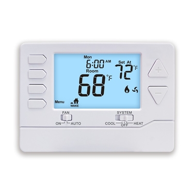 Riseem 7 días termostato HVAC programable, termostato doméstico de batería 24V