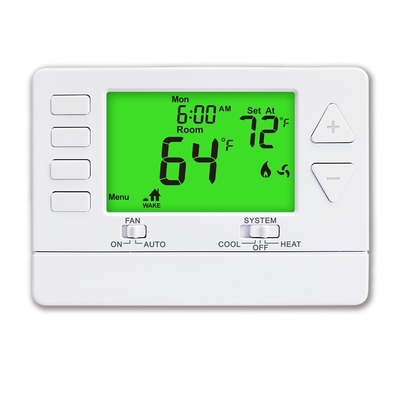 Riseem luz de fondo LCD azul termostato de habitación programable digital para el sistema HVAC