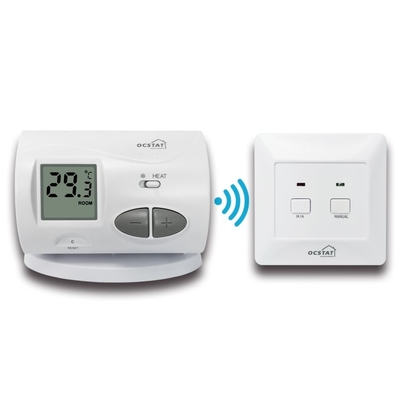 Riseem 230V Sala de caldera no programable termostato simple con LCD / luz negra azul
