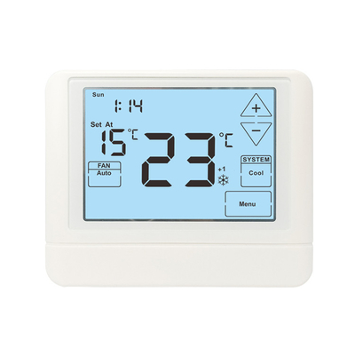 CE de calefacción programable semanal 1.5W del termóstato de Digitaces de la pantalla LCD del tacto 24V