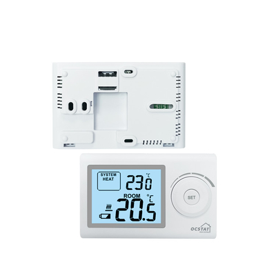 Riseem ABS pantalla LCD blanca no programable termostato digital para el hogar para calefacción