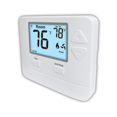 HVAC que calienta el termóstato casero no programable 24V de Digitaces del ABS de WIFI LCD