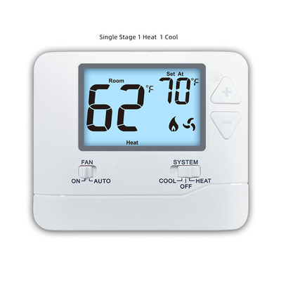 Riseem ABS No programable Digital calefacción y temperatura de la sala de enfriamiento 24V termostato para el hogar con marco