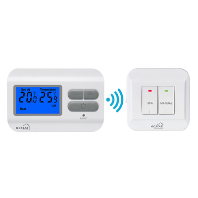 Riseem Controlador de aire acondicionado calefacción por suelo termostato digital no programable con pantalla LCD