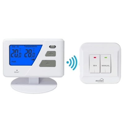 Riseem Color Blanco Termostato doméstico inalámbrico no programable con interruptor de calefacción / enfriamiento
