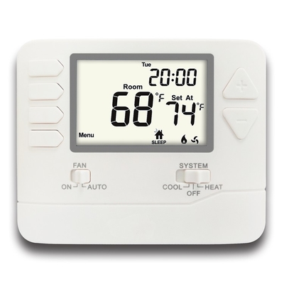 Riseem 2 calor / 2 frío 24V HVAC termostato de habitación programable para el sistema de calefacción y refrigeración