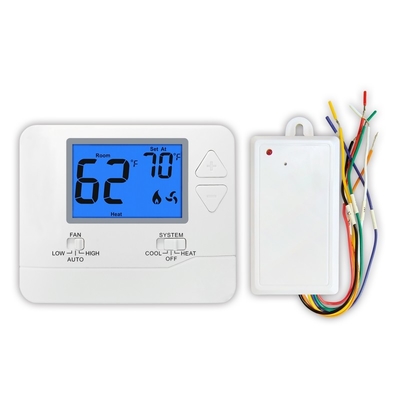 Riseem Wall - Caja montada Termostato no programable / bomba de calor PTAC Termostato inalámbrico