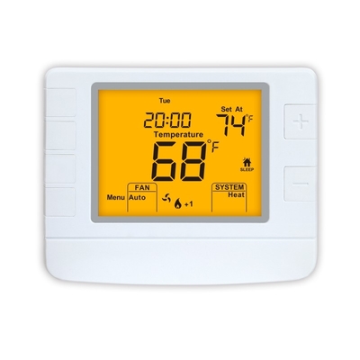 Riseem 24VAC Controlador de temperatura por cable Programable para el hogar Termostato LCD Display digital 2 Calor 2 Frío
