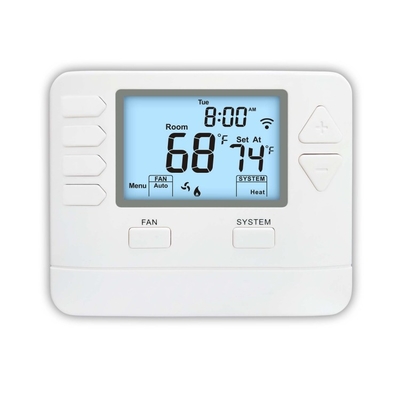 Riseem aire acondicionado inteligente WIFI digital programable Alexa termostato para el hogar HVAC STN705W 24V ABS blanco