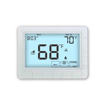 Riseem Nueva batería Blanco 24V LCD programable aire acondicionado electrónico 1 calor 1 frío termostato para el sistema HVAC