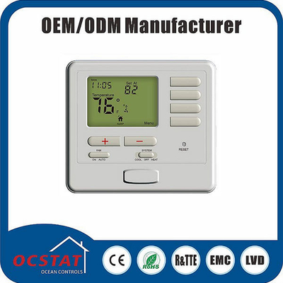 Calefacción y programable controlado por menú de enfriamiento del termóstato del sitio 24V de Digitaces de la exhibición del LCD del ajuste