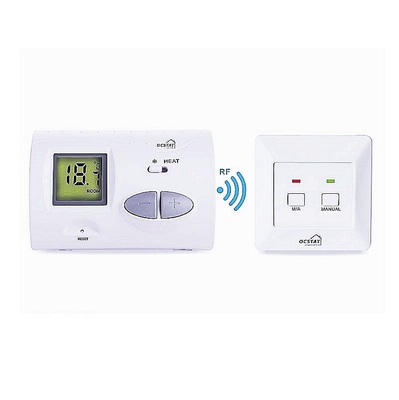 Riseem Control de temperatura de color blanco calefacción digital ajustable con batería
