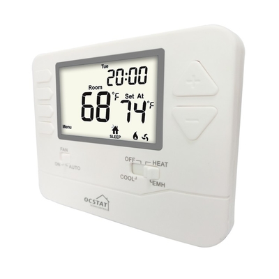 24 V LCD termostato eléctrico de bomba de calor programable con calor de emergencia