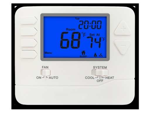 Termostato digital de ambiente con pantalla LCD blanca para un control preciso de la temperatura
