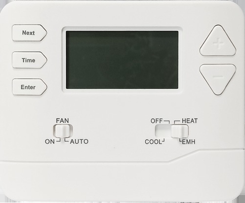 White Programmable Room Thermostat Powered by Battery for Precise Temperature Control
