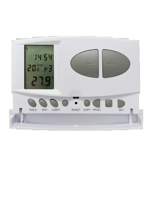 Termostato de ambiente con cable potente con pantalla digital LCD, alimentado por batería, rango de temperatura 5-35C