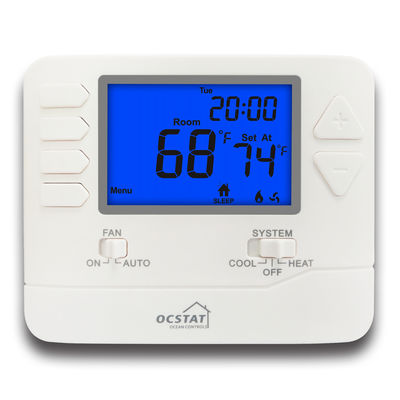 Termostato de alta temperatura Termostato no programable con retroiluminación azul e interruptor de modo de calefacción y refrigeración