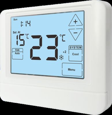 Termostato de ambiente digital blanco no programable para eficiencia en el control de la temperatura