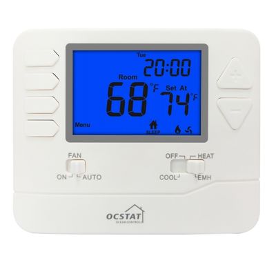 Termostato programable de 7 días con sensor NTC Heagstat y ABS PC anti-inflamable para control de bomba de calor