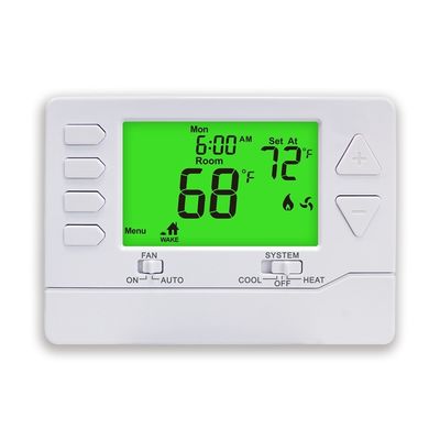 Conventional Wired 7 Day Programmable Temperature Controller for 1H/1C Heat Pump without Auxiliary or Emergency Heat