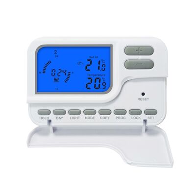 Tipo de sensor NTC Digital 7 días termostatos de habitación con color de luz de fondo azul adecuado para sistemas de calefacción energética en edificios de oficinas