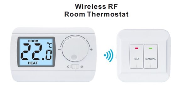 Termostato ambiente RF conmutable de voltaje 24-230V, blanco montado en la pared, termostato inalámbrico personalizado ideal para sistemas de calefacción de energía