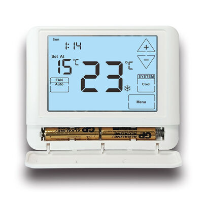 24V de luz de fondo de color blanco Aire acondicionado de habitación 7 días Temperatura del termostato 32°F a 99°F Ideal para el control preciso del clima en los centros de datos