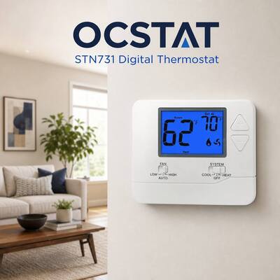 Pantalla LCD no programable 1 Calor 1 Frío PTAC 24V controlador de temperatura termostático a batería Sistema HVAC