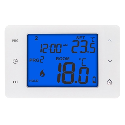 Nuevo termostato con pantalla de botón táctil HVAC / termostato de bomba de calor digital con batería de tamaño 2 * AAA