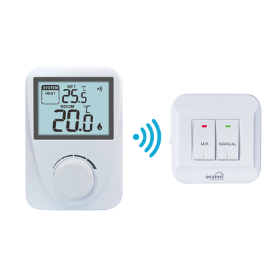 Riseem RF868 Mhz Sala de calefacción y caldera de gas Termostato inalámbrico RF no programable / Termostato de habitación digital inalámbrico