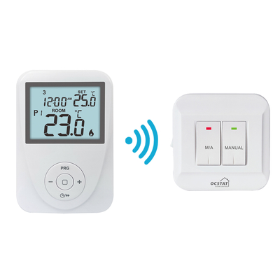 Riseem 230V 7 días termostato de caldera de gas blanco programable con pantalla LCD digital