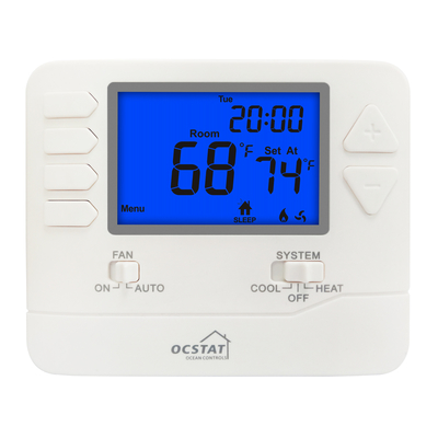 Riseem termostato de habitación digital ajustable con 5/1/1 programable de una sola etapa de agua de la habitación termostato de calentamiento por suelo