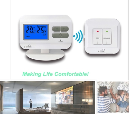 Riseem Electronic RF Termostato no programable de calefacción por suelo con batería de tamaño 2*AAA