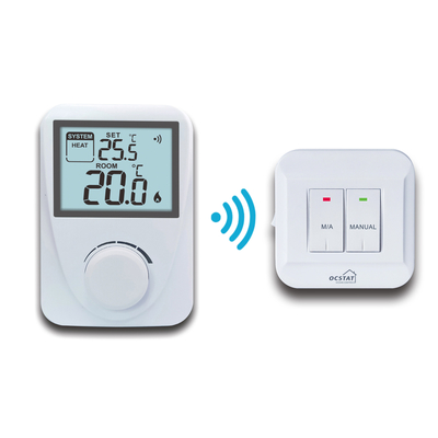 Riseem Control de temperatura de la sala de calefacción RF de color blanco para caldera eléctrica CE ROHS